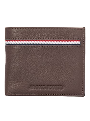 JACK & JONES Jacsilas skórzany portfel, rozmiar uniwersalny, brązowy kamień, jeden rozmiar