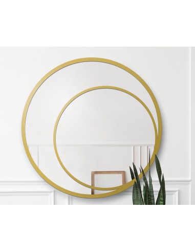 Okrągłe lustro w lustrze w podwójnej ramie mdf - JASMIN, Dostępne wymiary: Średnica 80cm