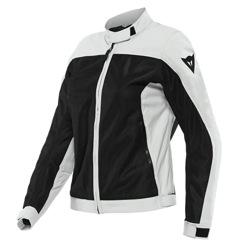 Dainese Sevilla Air Lady Tex Jacket, letnia kurtka motocyklowa, damska, czarna/lodowcowo-szara, 40