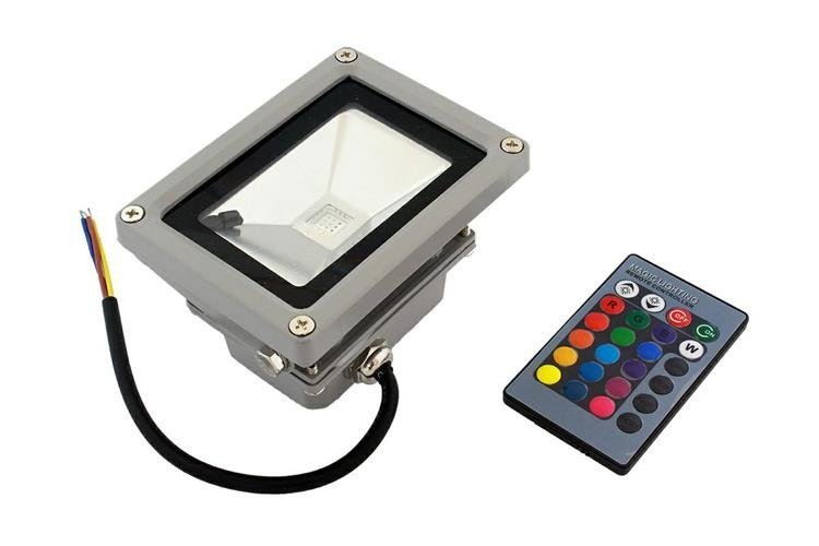 APTEL Halogen naświetlacz LED 10W RGB