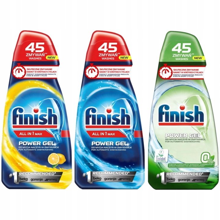 Finish All in 1 Max Żel do Zmywarki MIX 3x900ml