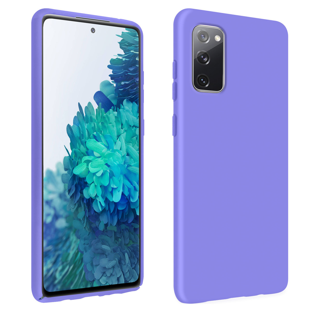 Obudowa tylna do Samsung Galaxy S20 FE Półsztywna, miękka w dotyku, kompatybilna z QI, fioletowa