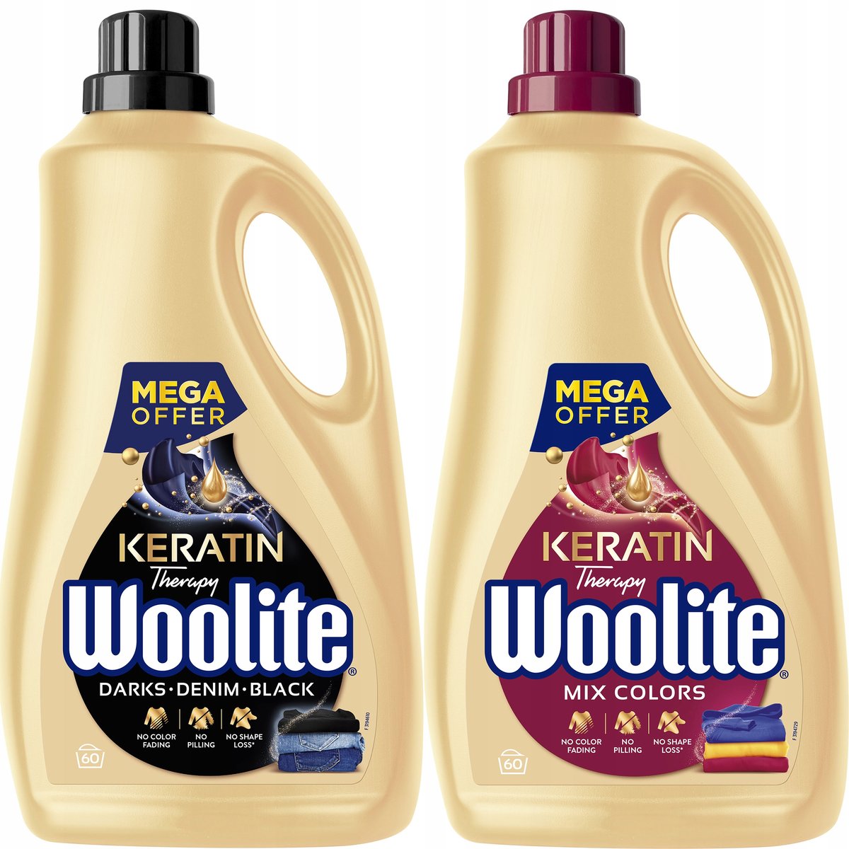 Zestaw Woolite z keratyną Płyn do tkanin 7,2 L