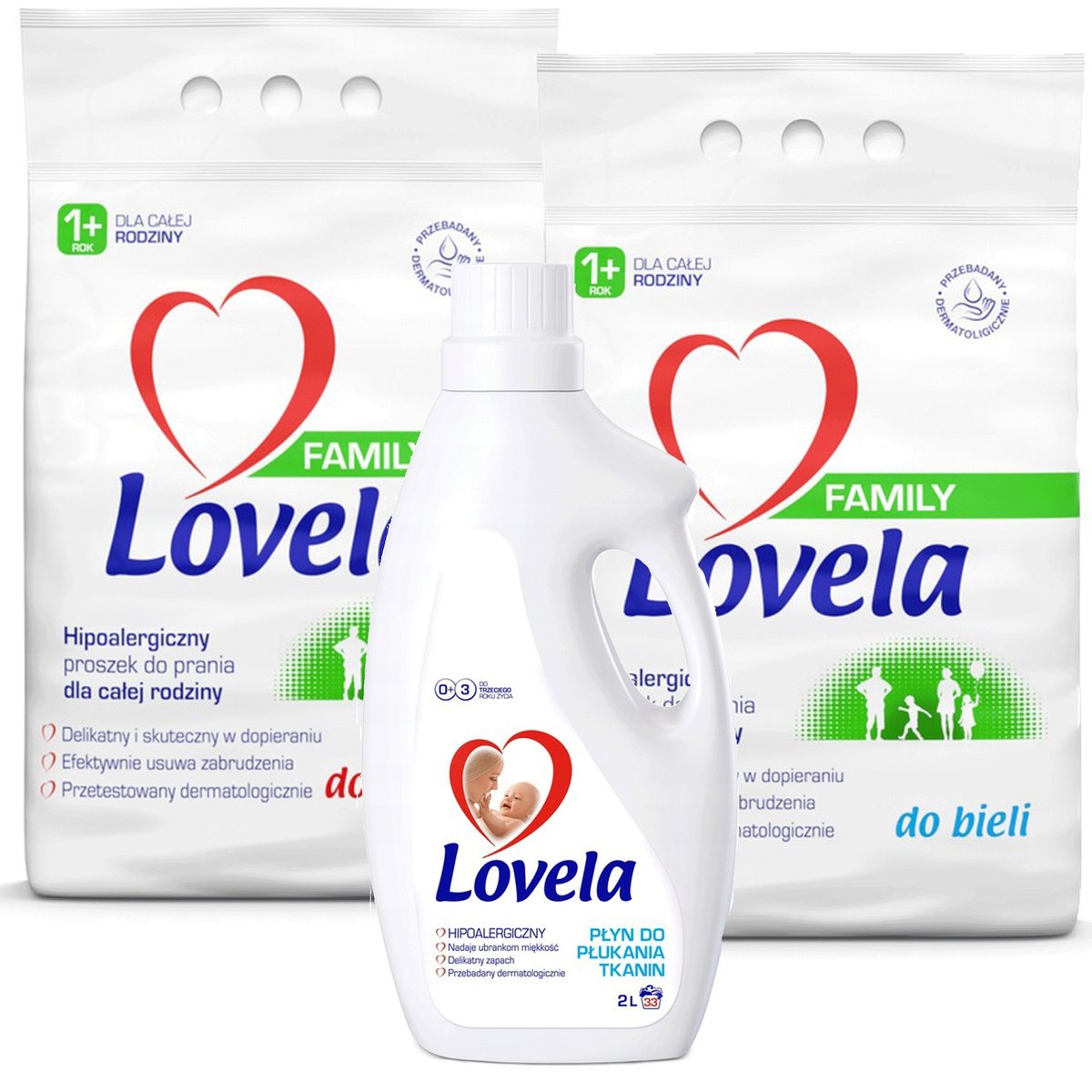 Zestaw Lovela Family Proszek do prania + Płyn do płukania