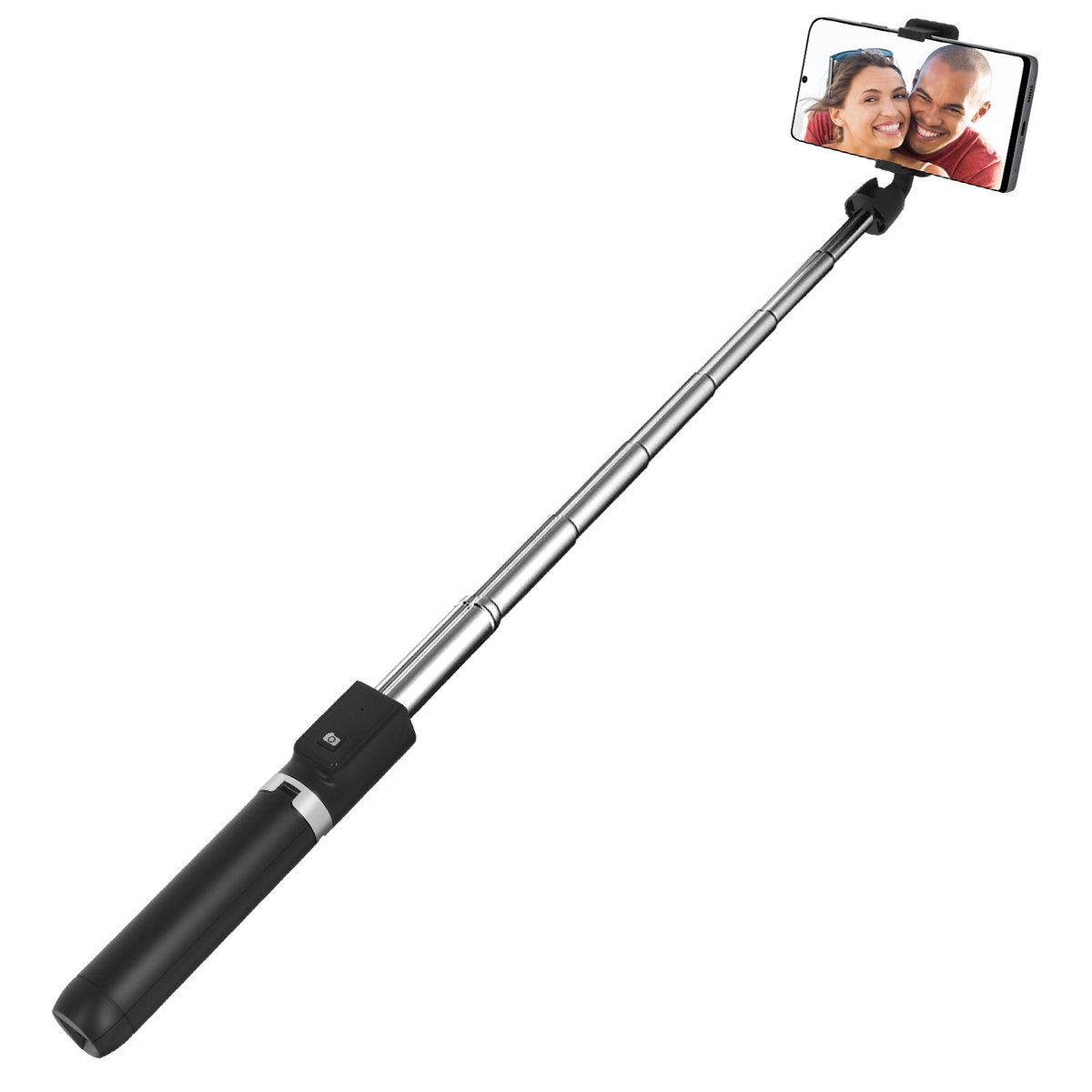Bezprzewodowy kijek do selfie Bluetooth z funkcją regulacji wysokości/statywu — czarny