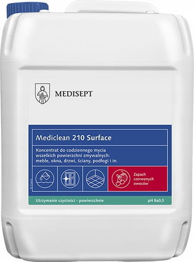 Mediclean Mediclean MC 210 Surf Clean preparat do mycia powierzchni zmywalnych czerwone owoce 5L