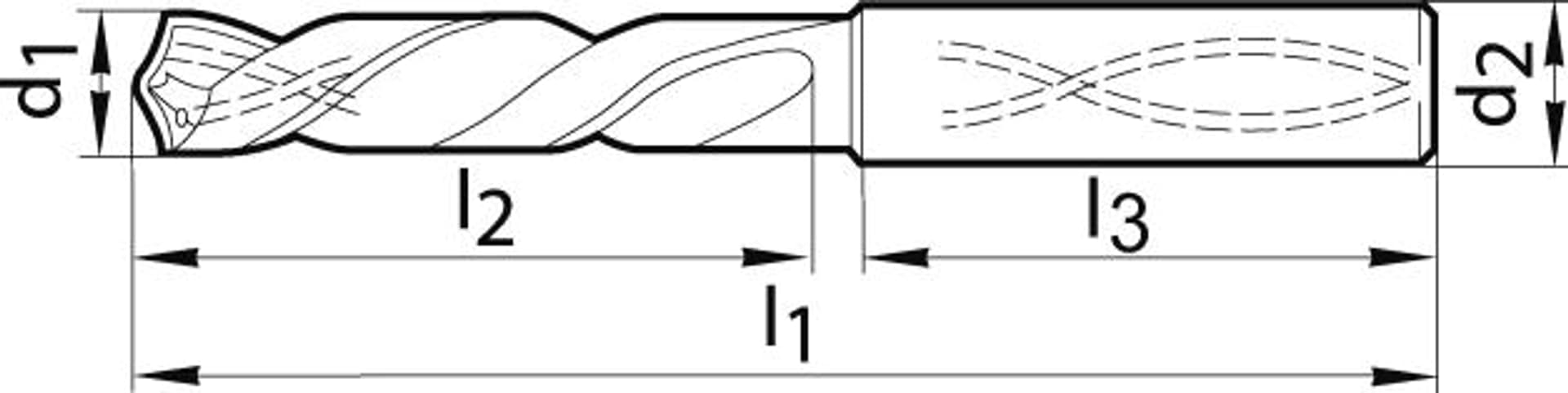 Wiertło kręte pełnowęglikowe SuperLine 3xD z wewnętrznym chłodzeniem 3,0mm GÜHRING