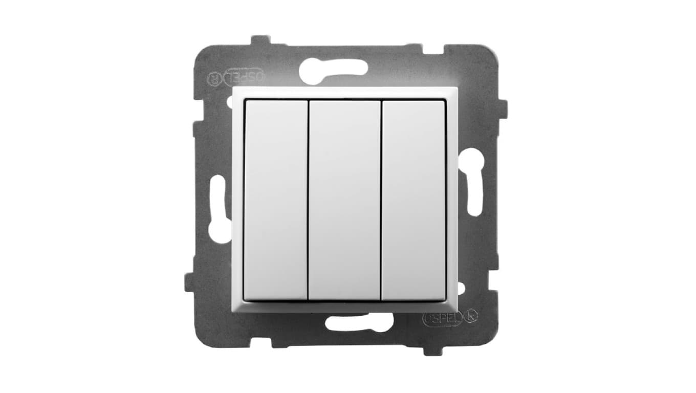 Ospel Łącznik potrójny Aria ŁP-13U/M/00 biały