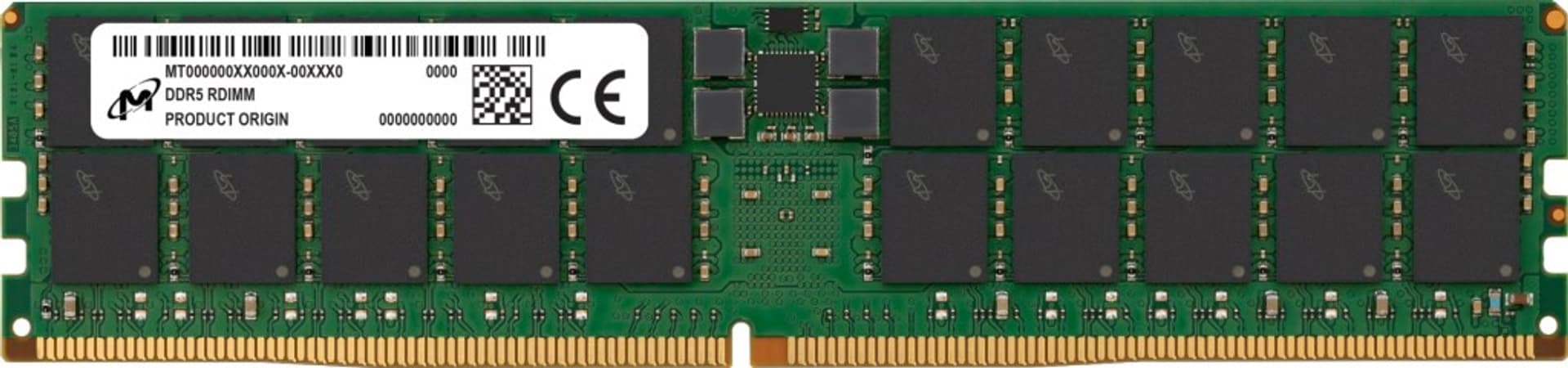 Micron RDIMM DDR5 64GB 2Rx4 4800MHz PC5-38400 ECC REGISTERED MTC40F2046S1RC48BA1R