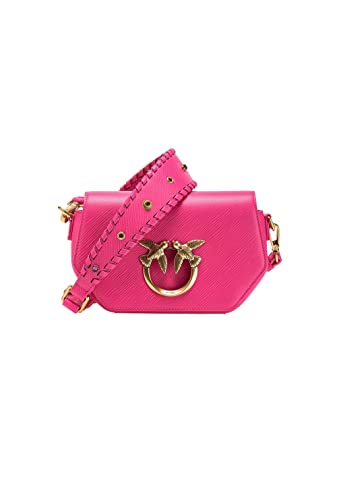 Pinko Love Click Exagon Mini Cielęcina, Torba damska, N17q_burak Ch-antique Gold