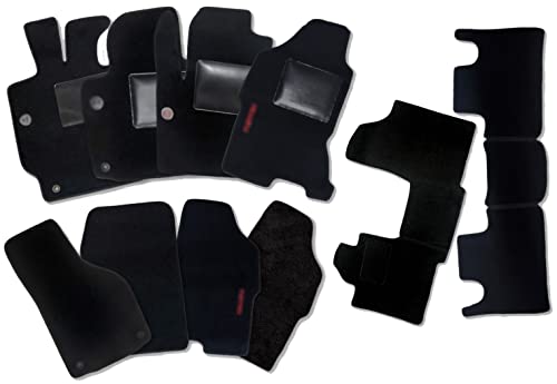 Zestaw Maty wykonane dla AUDI TT roku od 2006 do 2015 roku w dywanach samochodowych Made in Italy Made in Italy z CZARNYM