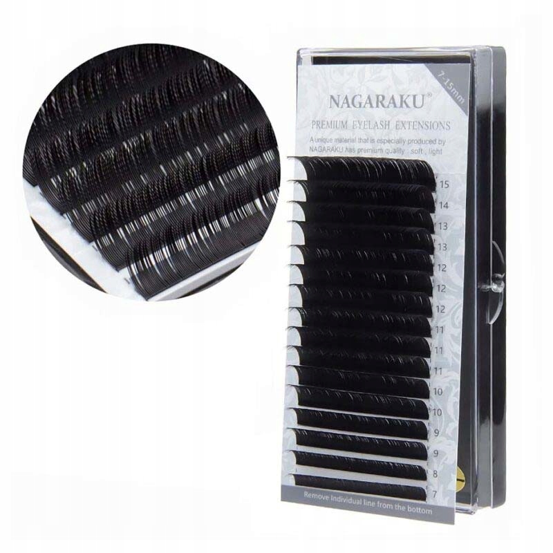 Sztuczne Rzęsy Nagaraku Premium Mink C 0,07 7-15mm