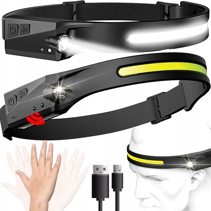 Latarka Czołowa Wodoodporna Czołówka 350LM Czujnik