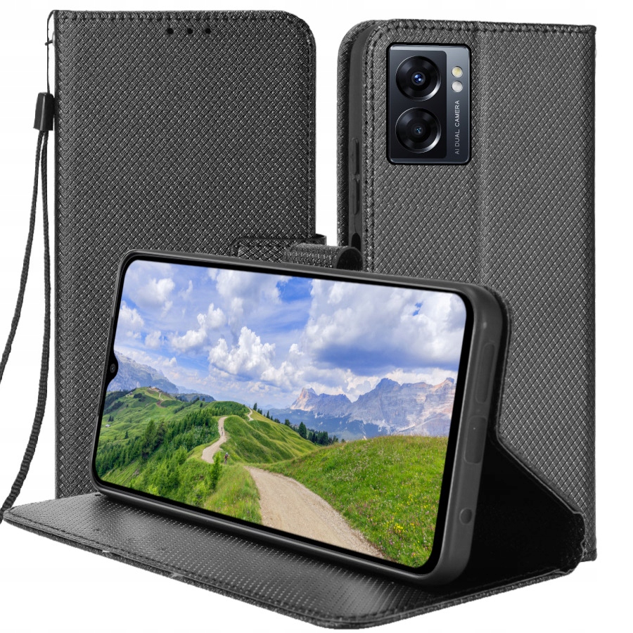 Etui do Oppo A77 A57 A57S Portfel Magnet Szkło