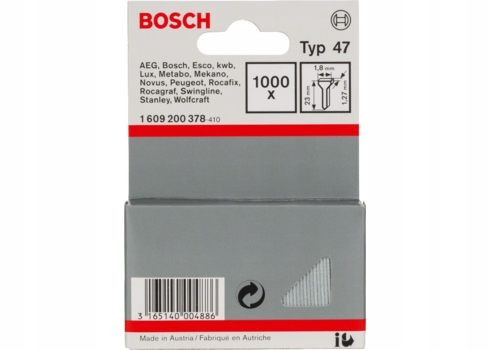 Bosch Professional Gwoździe typ 47 1,8 x 1,27 x 23 mm 1609200378