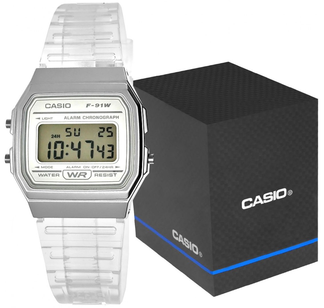 Zegarek Damski Casio Vintage Digital F-91WS-7EF