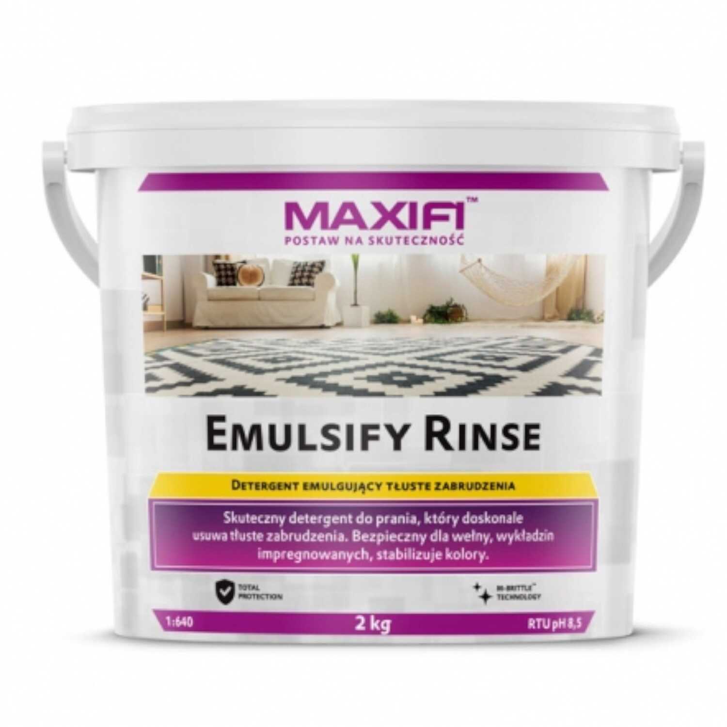 Maxifi Emulsify Rinse - Skuteczny detergent do prania tłustych plam 2kg