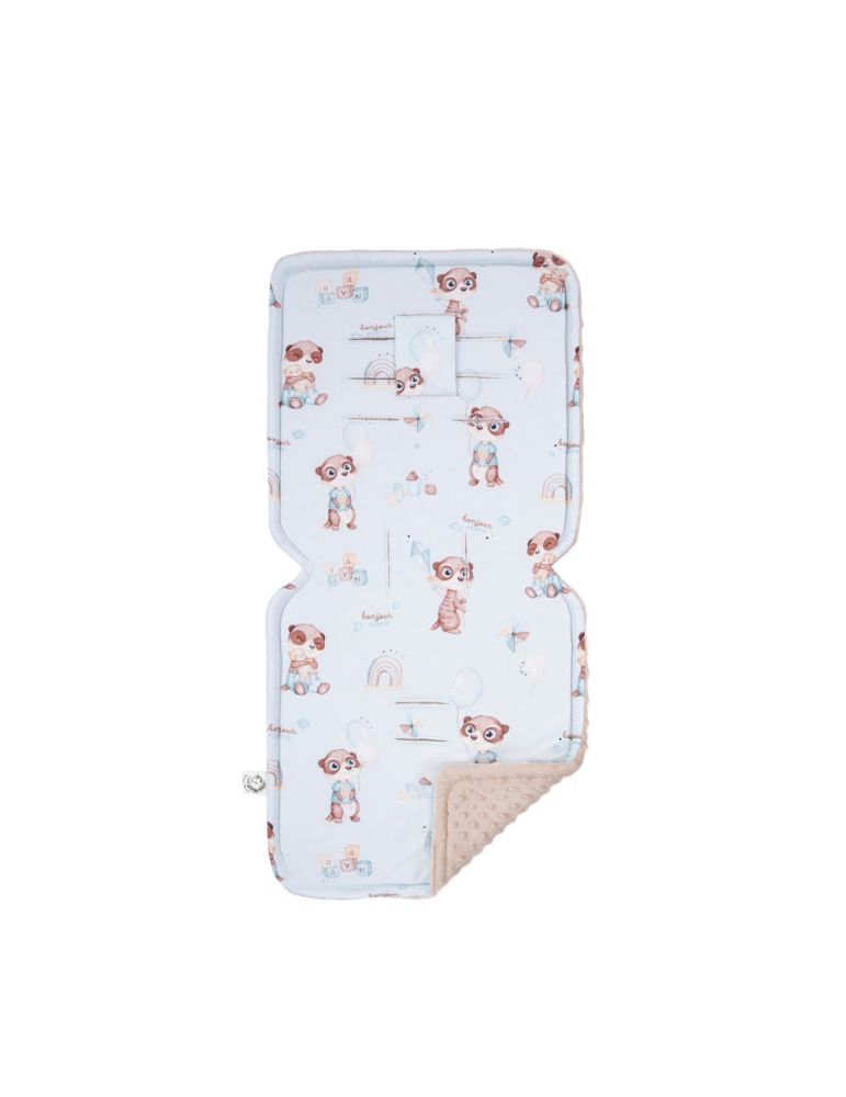 Bonjour Cherie Wkładka do wózka bambusowa Rayan Minky Bleached sand