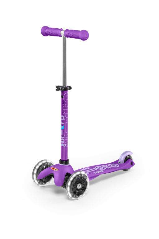 Mini Micro Deluxe LED, hulajnoga trójkołowa, Purple