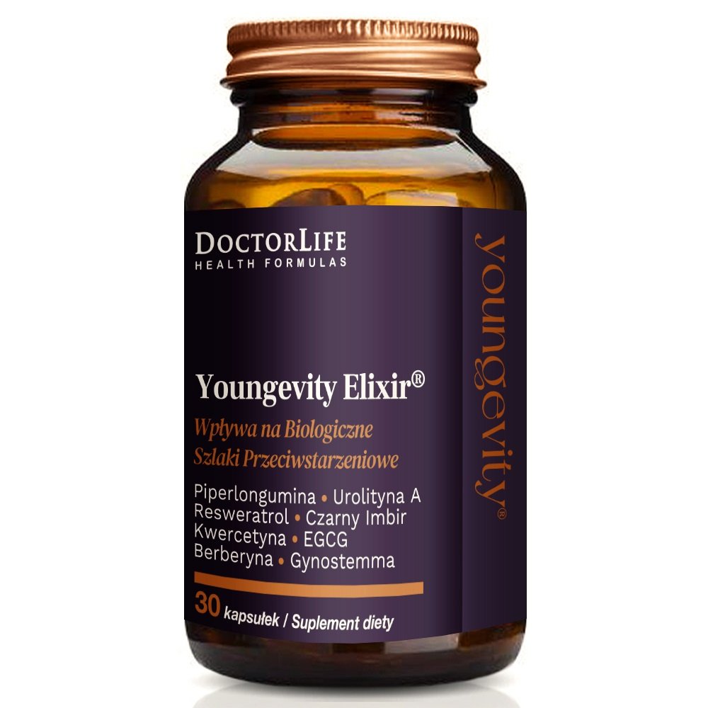 Doctor Life Youngevity Elixir, Odmłodzenie komórkowe, rewitalizacja mitochondriów, Suplement Diety, 30 Kaps.