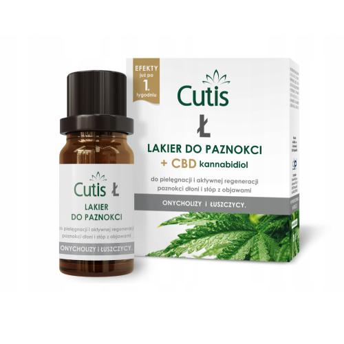 CUTIS Ł Łuszczyca, lakier do paznokci + CBD, 10ml