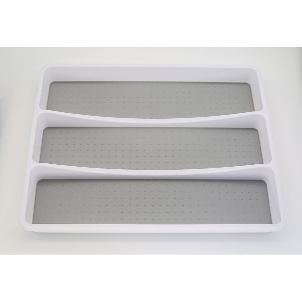 Szary plastikowy organizer na sztućce 41 x 33 cm – Addis