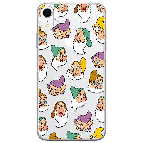 ERT GROUP etui na telefon Apple Iphone XR, case oryginalny i oficjalnie licencjonowany przez Disney, wzór Snow White and the Seven Dwarfs 015, plecki z TPU częściowo przeźroczyste