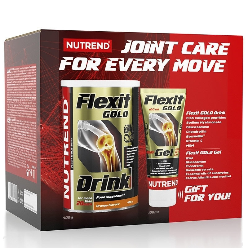 Nutrend Joint Care For Every Move Zestaw Flexit Gold 400g+Flexit Gold Gel 100ml