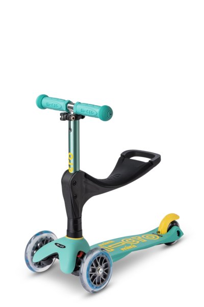 Mini Micro, hulajnoga, 3w1 Deluxe Eco, Miętowa