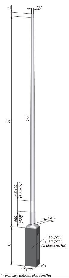 Słup oświetleniowy NT S-60PC-3