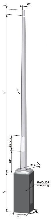 Słup oświetleniowy NT S-40/6-3