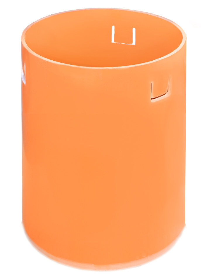 Kaczmarek Rura teleskopowa PVC dn 425x400mm, z zaczepami do włazu żeliwnego 425, kolor pomarańczowy (studnia Diamir 425NW)