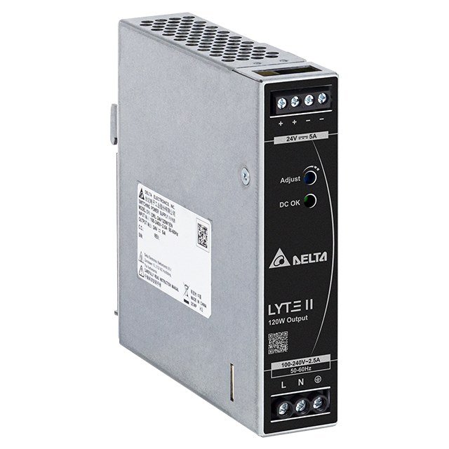 DELTA LYTE II, zasilacz na szynę DIN 24V/5A 120W DRL