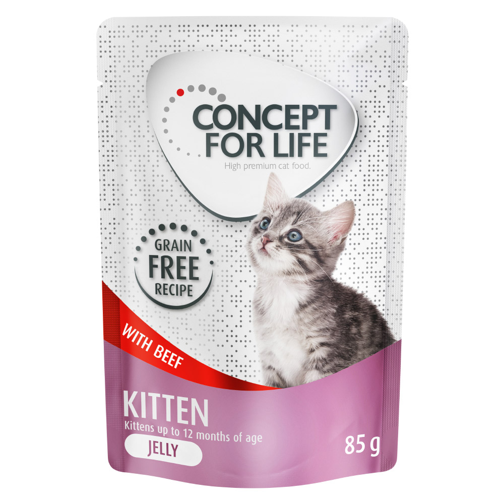 Concept for Life Kitten w galarecie, wołowina - bez zbóż - 12 x 85 g