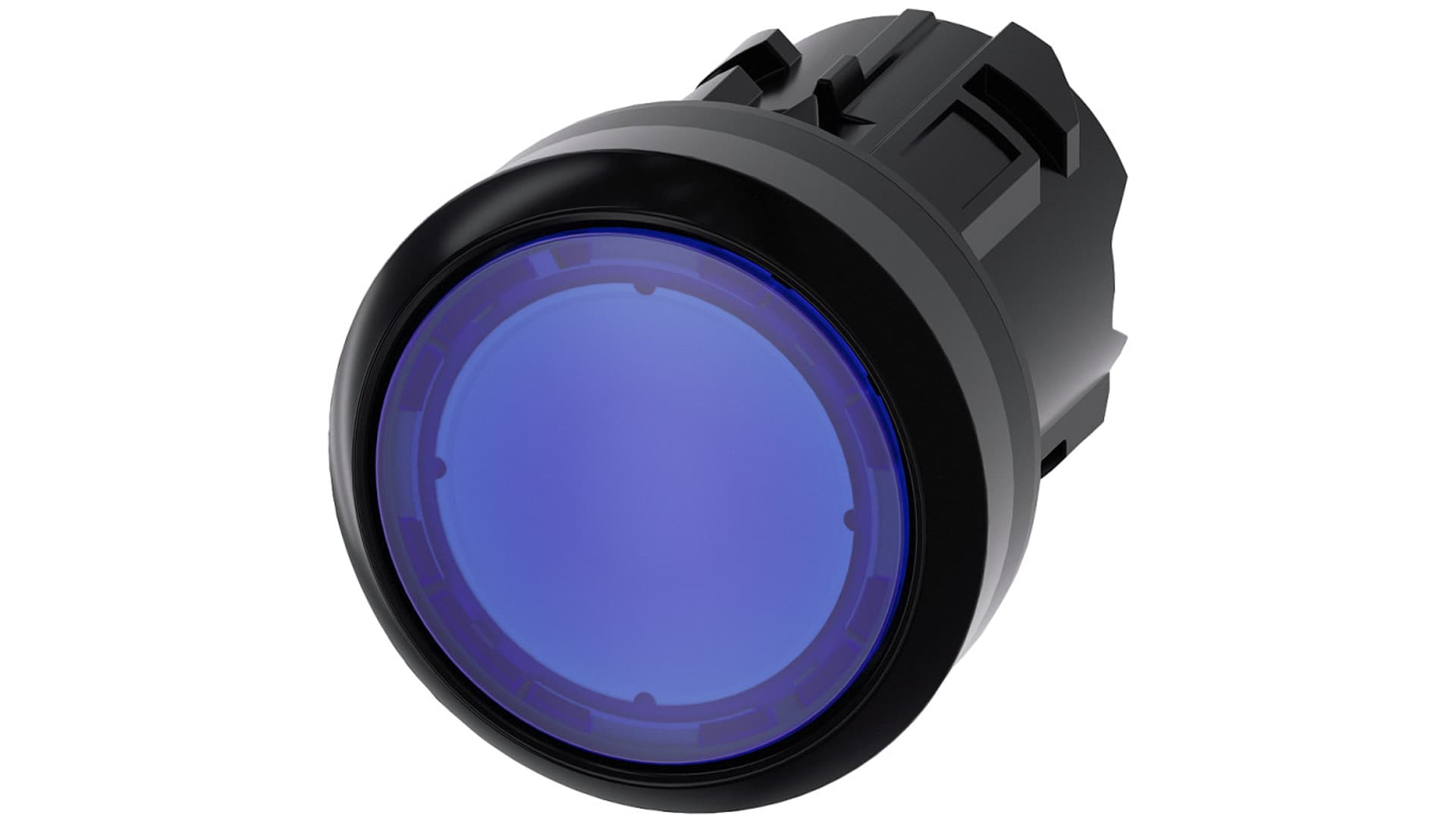Siemens Przycisk podświetlany 22mm okrągły tworzywo niebieski płaski bez samopowrotu odbl przez wciśni 3SU1001-0AA50-0AA0 3SU1001-0AA50-0AA0