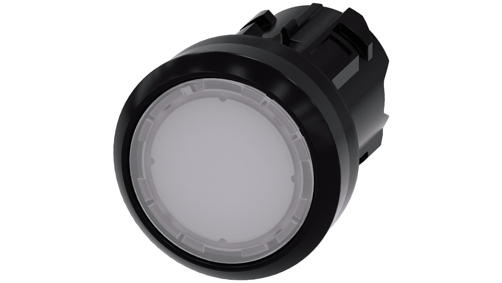 Siemens Przycisk podświetlany 22mm okrągły tworzywo biały płaski bez samopowrotu odbl przez wciśnięcie 3SU1001-0AA60-0AA0 3SU1001-0AA60-0AA0