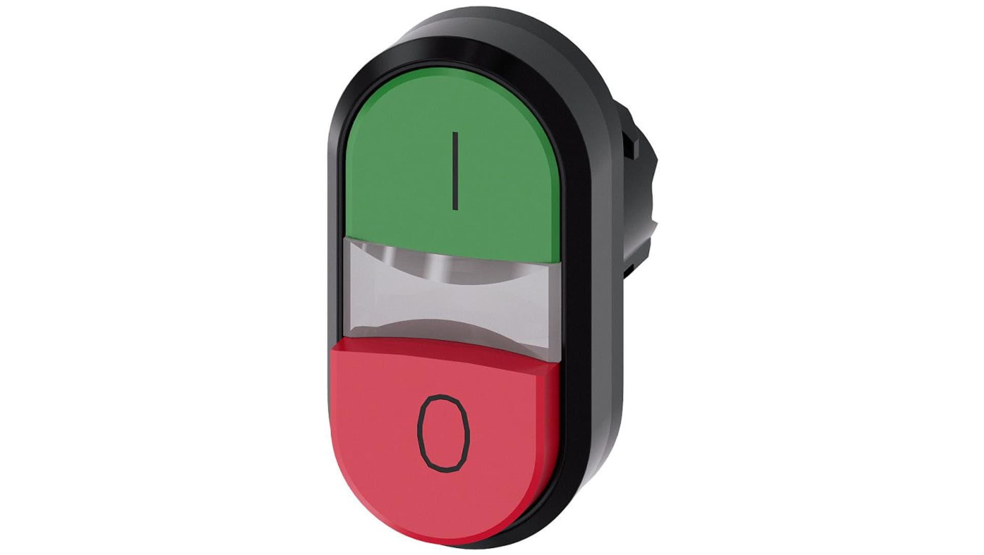 Siemens Przycisk podświetlany podwójny 22mm okrągły tworzywo zielony i czerwony o Przyciski płask/wys 3SU1001-3BB42-0AK0 3SU1001-3BB42-0AK0