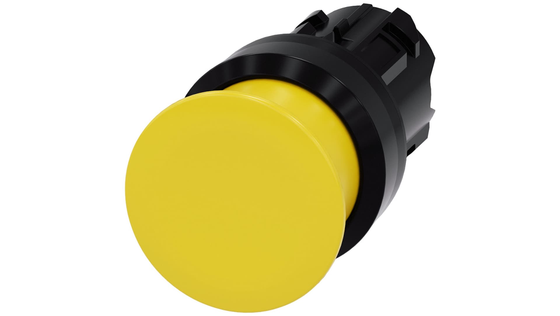 Siemens Przycisk grzybkowy 22mm okrągły tworzywo żółty 30mm z samopowrotem 3SU1000-1AD30-0AA0 3SU1000-1AD30-0AA0