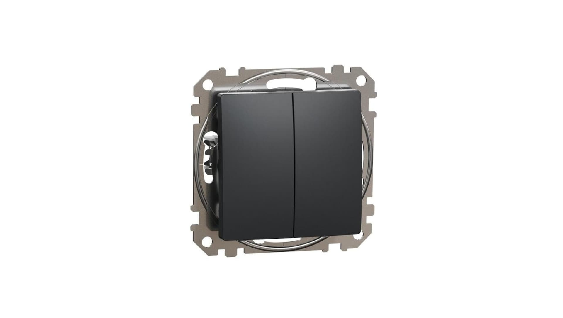 Schneider Electric, Sedna Design i Elements, Łącznik podwójny schodowy, czarny antracyt, SDD114108