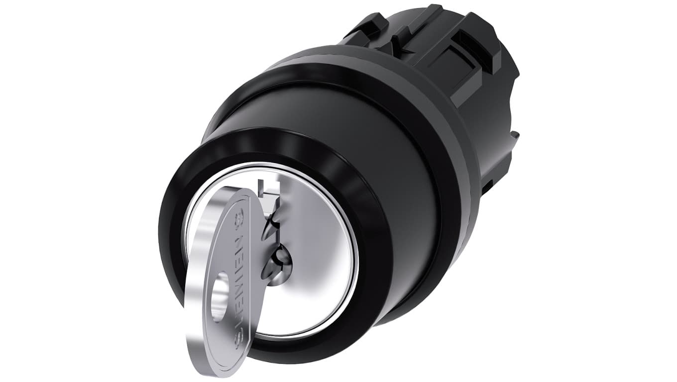 Siemens Przełącznik z kluczem ronis 22mm okrągły tworzywo nr zamka 455 z 2 kluczami 3 poz 3SU1000-4CL11-0AA0 3SU1000-4CL11-0AA0