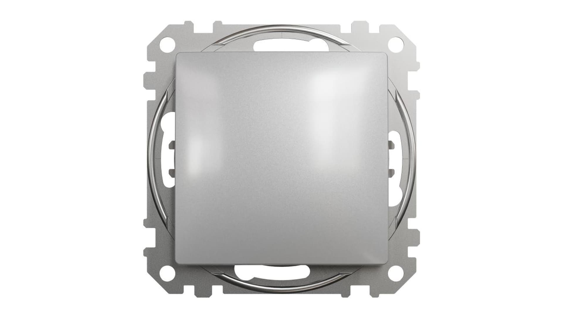Przycisk jednobiegunowy Schneider Sedna Design SDD113111 srebrne aluminium Design & Elements