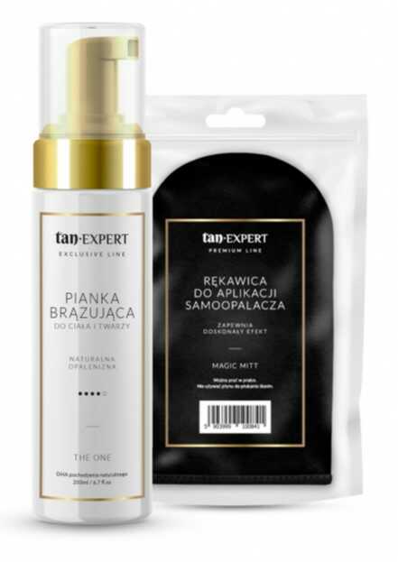 Zestaw Tan Expert Exclusive Line The One pianka samoopalająca + Magic Mitt Rękawica Do Aplikacji Samoopalacza