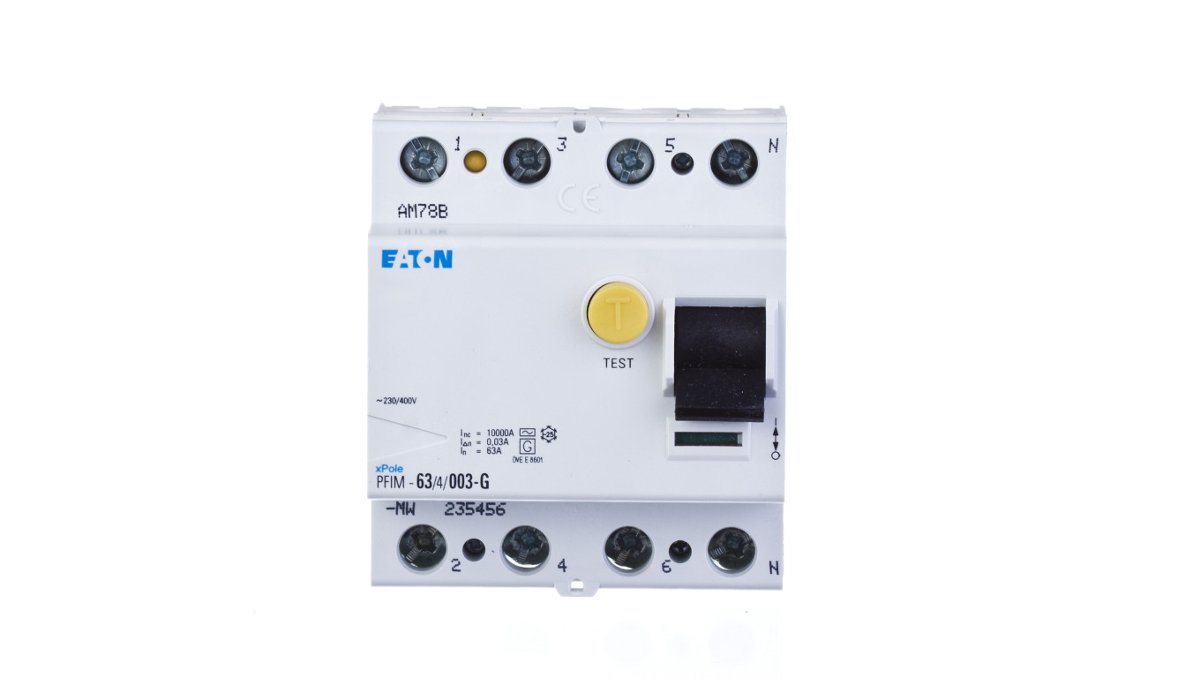 Eaton Wyłącznik różnicowoprądowy 4P 63A 0,03A typ AC PFIM-63/4/003-G 235456