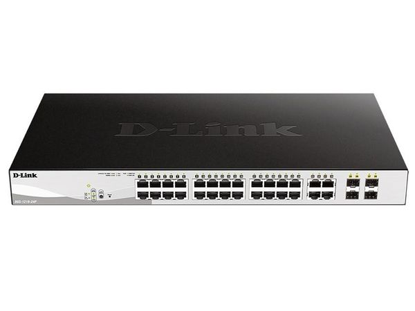 D-LINK 24-Port Layer2 PoE Gigabit Smart Managed Switch dlink green 3.0 24x 10/100/1000Mbit/s TP PoE Port with 802.3at up to 30 Watt