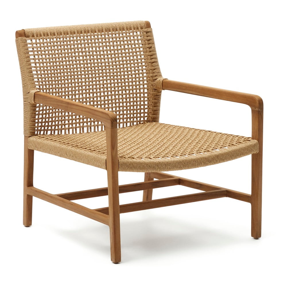 Drewniany fotel ogrodowy w naturalnym kolorze Sabolla – Kave Home