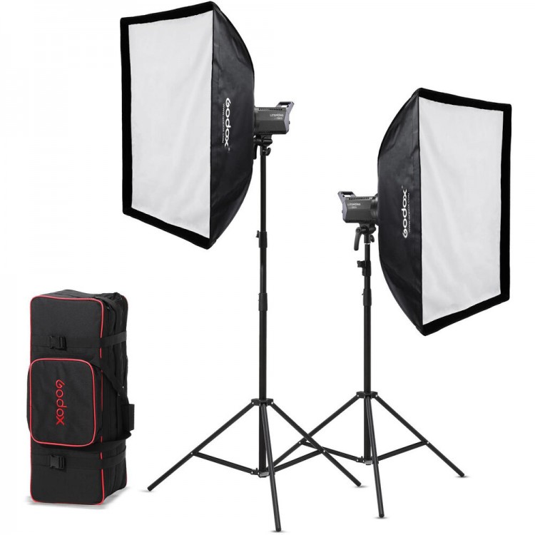 Zestaw 2x Godox Litemons LA150Bi Bi Color K2 + akcesoria