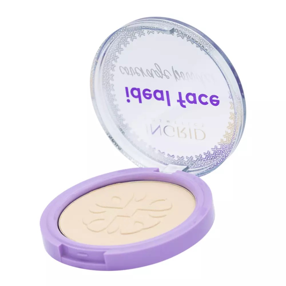 Ingrid Ideal Face puder prasowany z kwasem hialuronowym 01 8g