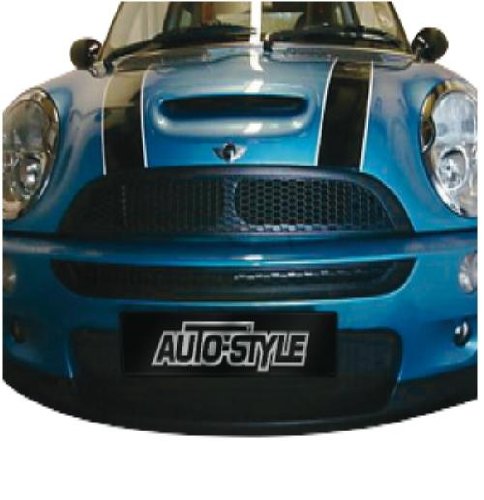 Czarne grille kompatybilne z BMW New Mini R50 2001-2006 (góra + dół)
