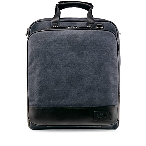 Picard Męski plecak The Force z prawdziwej skóry OneSize | szerokość 9,5 cm wysokość 40 cm długość 31 cm z zamkiem błyskawicznym | biznes |, Jeans, Einheitsgröße, Plecak