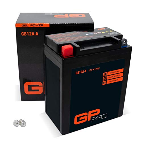 GP-PRO GB12A-A 12 V 12 Ah akumulator żelowy (podobny do YB12A-A / 51211) (bezobsługowy i zamknięty) akumulator motocyklowy